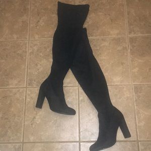 Black over the knee boots 9.5